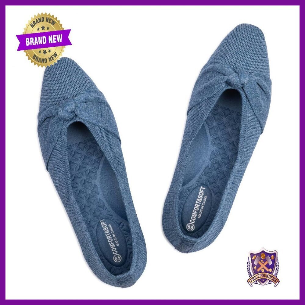 Women's Foldable Flats Square Toe Arch Support Slip On Travel Shoes